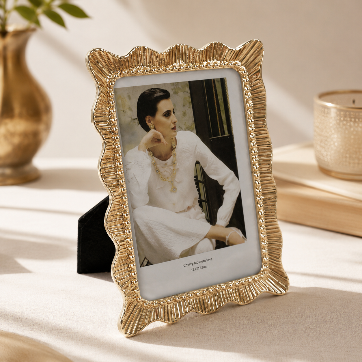 Vintage Ornate Gold Photo Frame -7 inch
