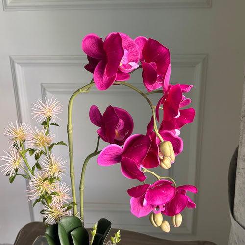 Elegant Orchid & Cherry Blossom Floral Arrangement