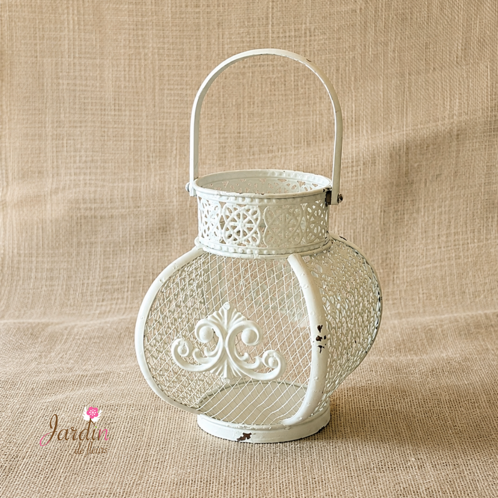Vintage Charm Metal Candle Lantern