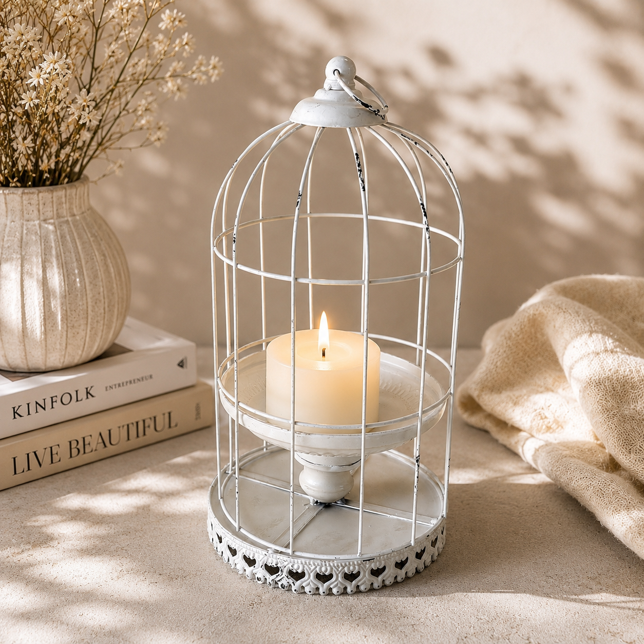 Vintage Birdcage Candle Holder