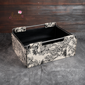 Floral Pattern Leather Storage Organizer