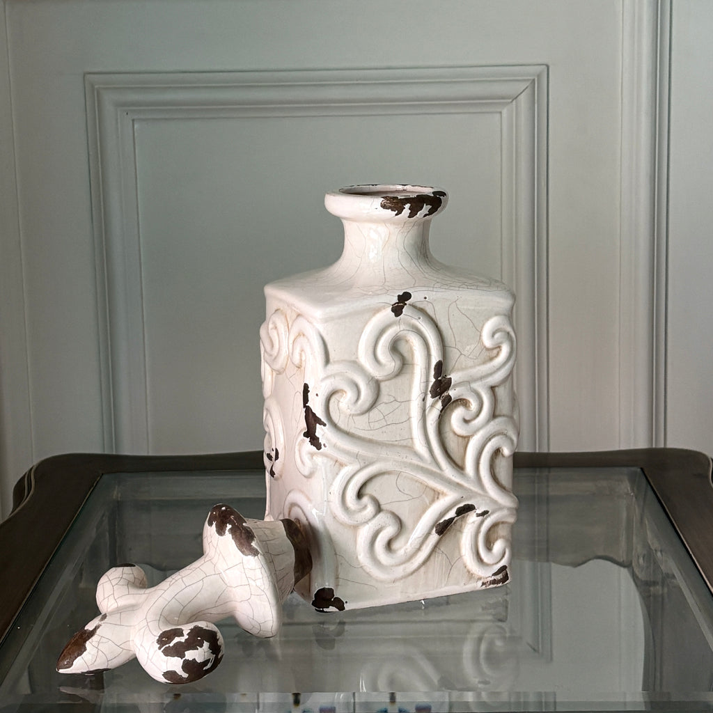 Retro Ornate Ceramic Vase