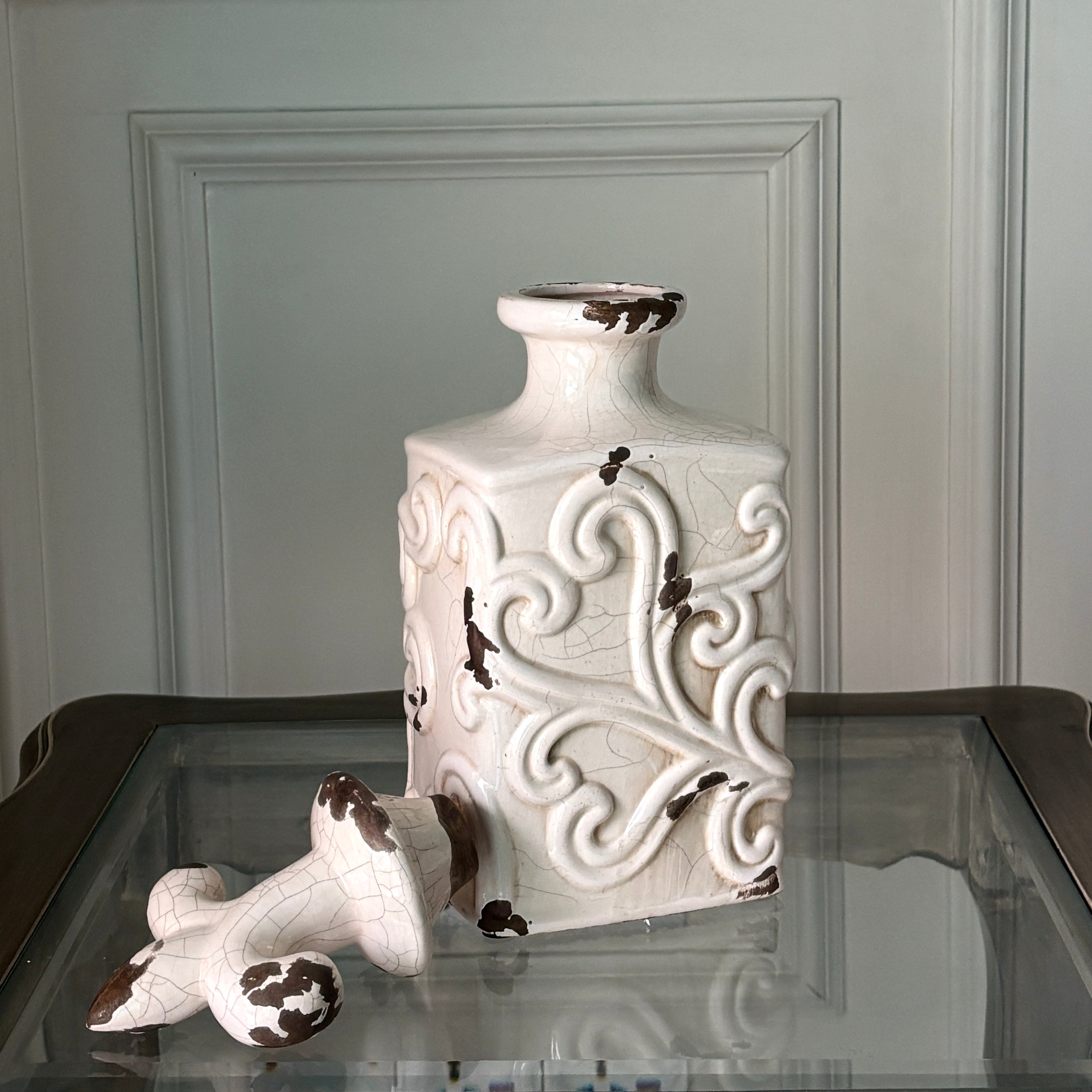 Retro Ornate Ceramic Vase