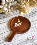 Handcrafted Wooden Charcuterie & Serving Board – Floral Inlay (15" × 10")